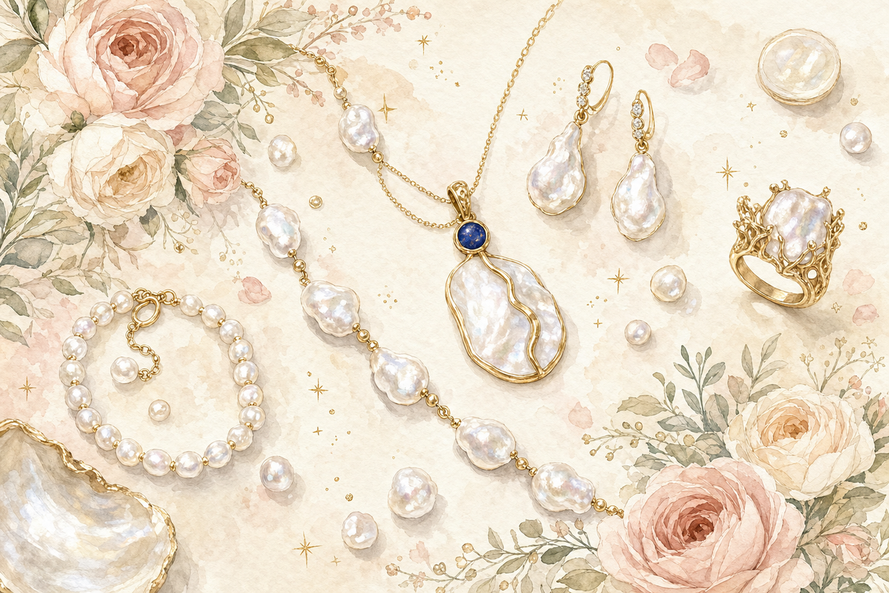How to Style Pearl Jewelry: Baroque, Freshwater & Mother-of-Pearl Made Modern