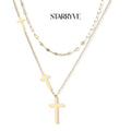 Divine Layers Cross Necklace Set with STARRYVE logo