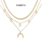 Golden Crescent Layer Set with STARRYVE logo