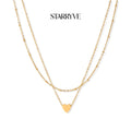 Layered Heart Necklace with STARRYVE logo