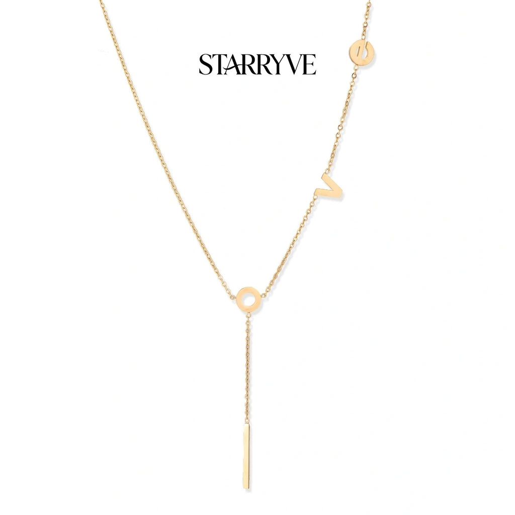 Love Letter Lariat with STARRYVE logo