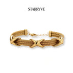 Cross Knot Cable Bracelet with STARRYVE logo
