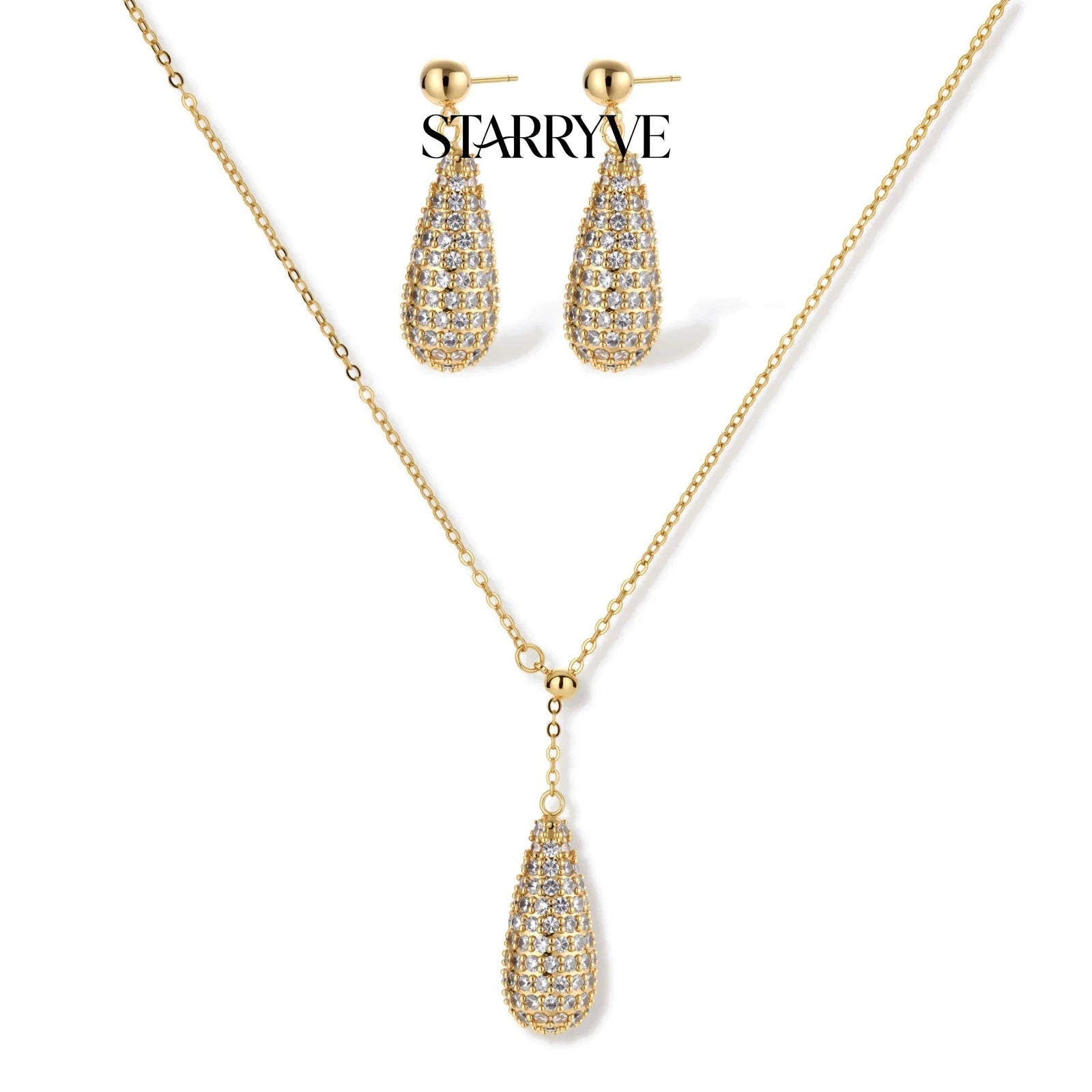 Golden Luxe Crystal Set with STARRYVE logo