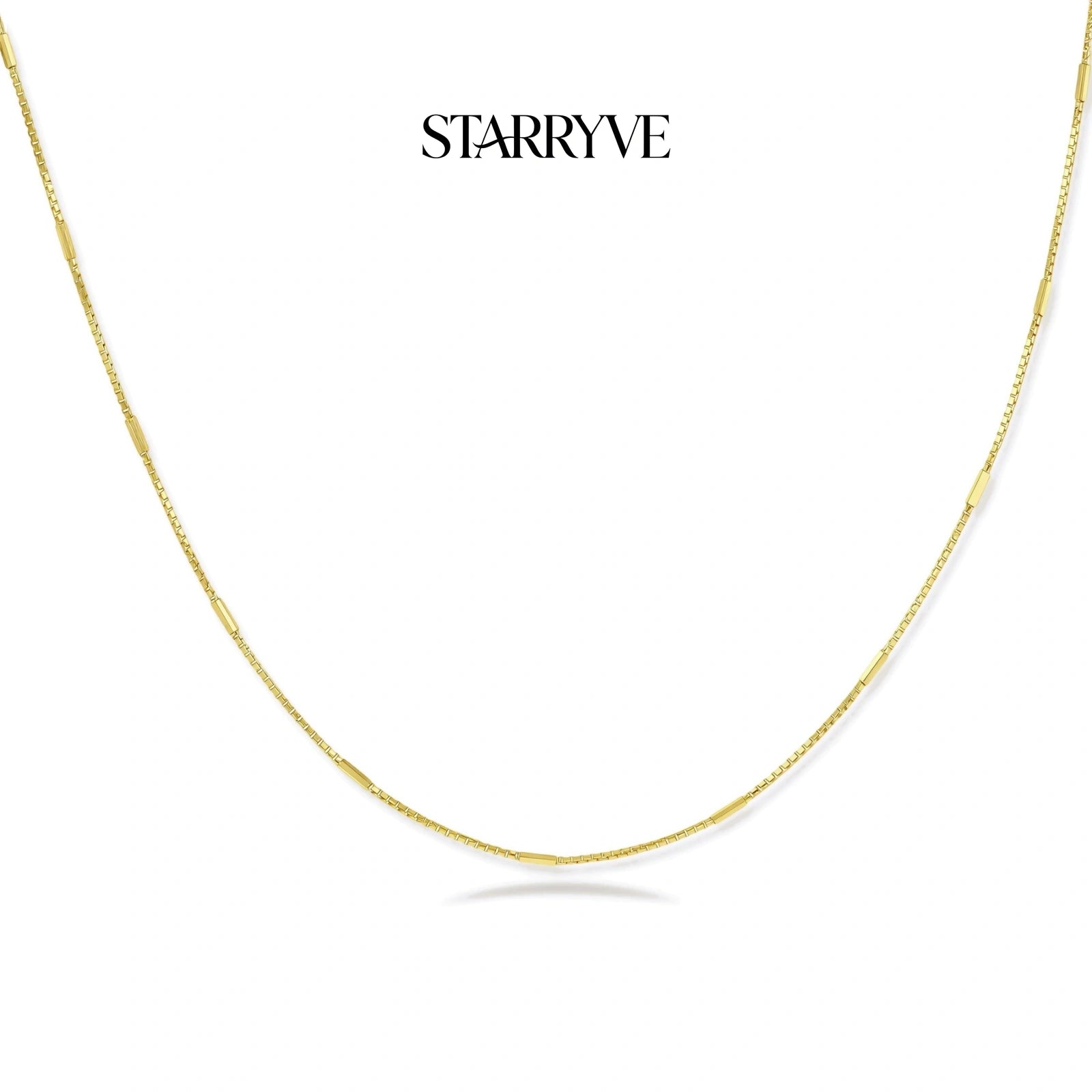 Golden Minimalist Chain with STARRYVE logo