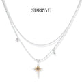 Celestial Dagger Necklace with STARRYVE logo