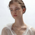 Model wearing Celestial Dagger Necklace