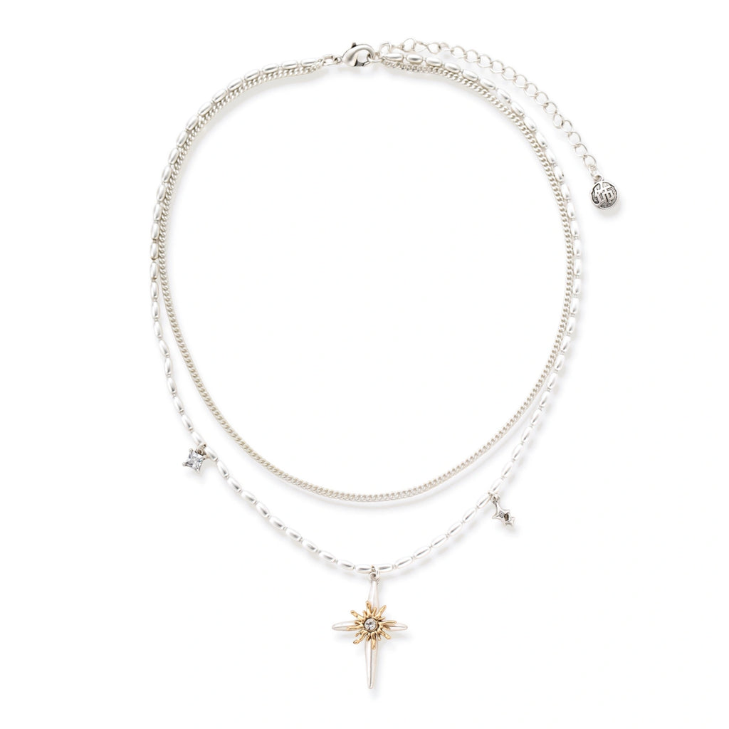 Model wearing Celestial Dagger Necklace