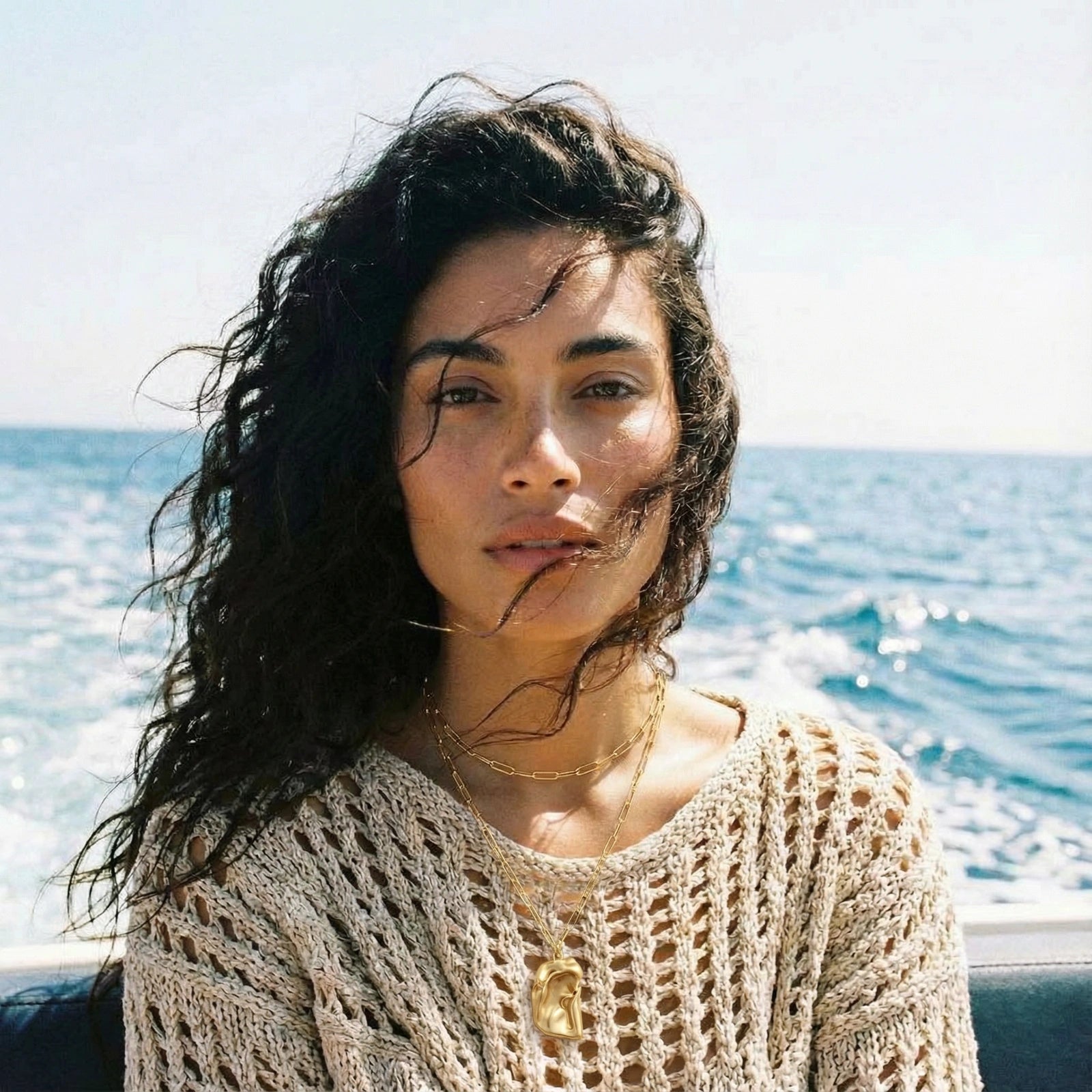 Model wearing Molten Dreams Necklace