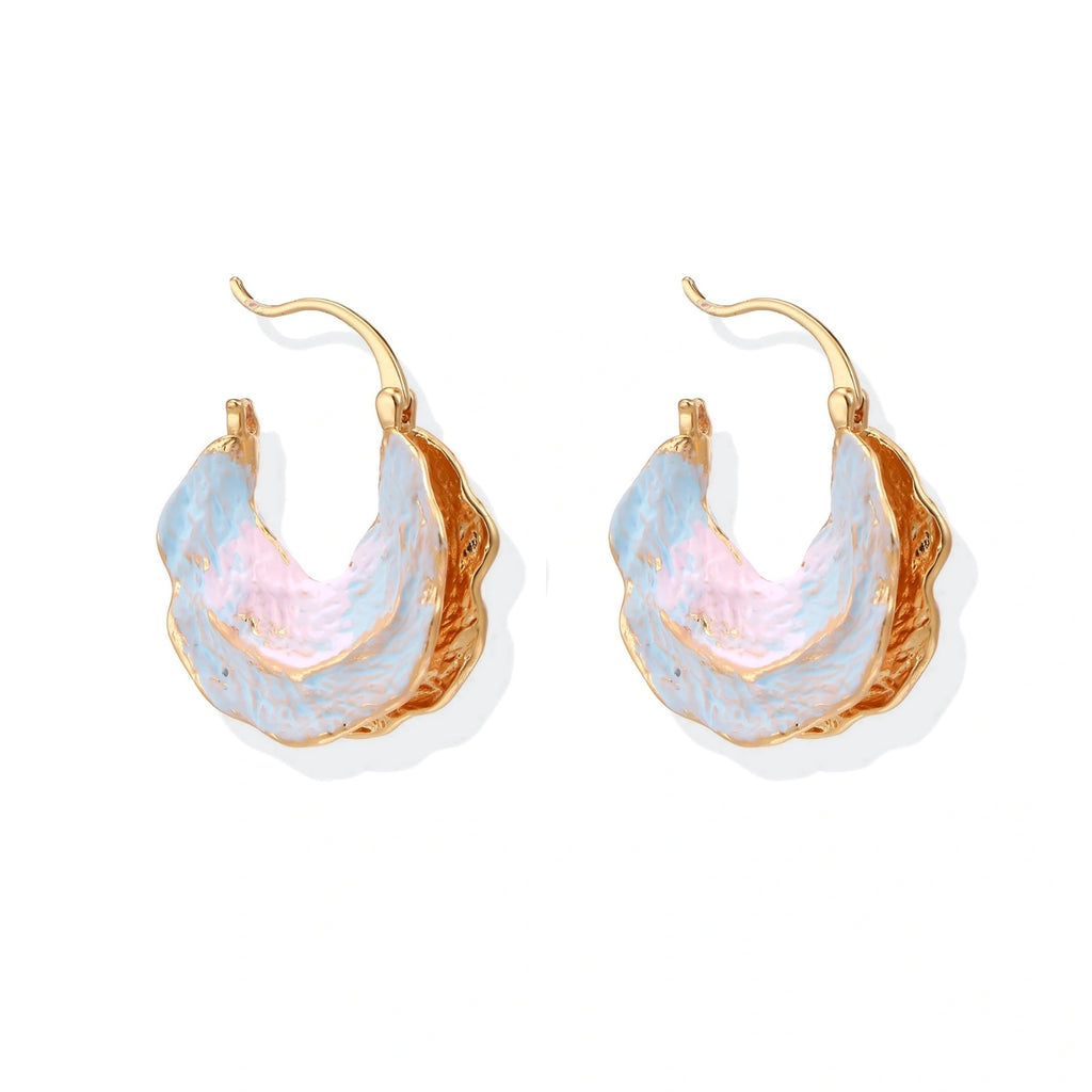 Model wearing Tide Pool Hoops