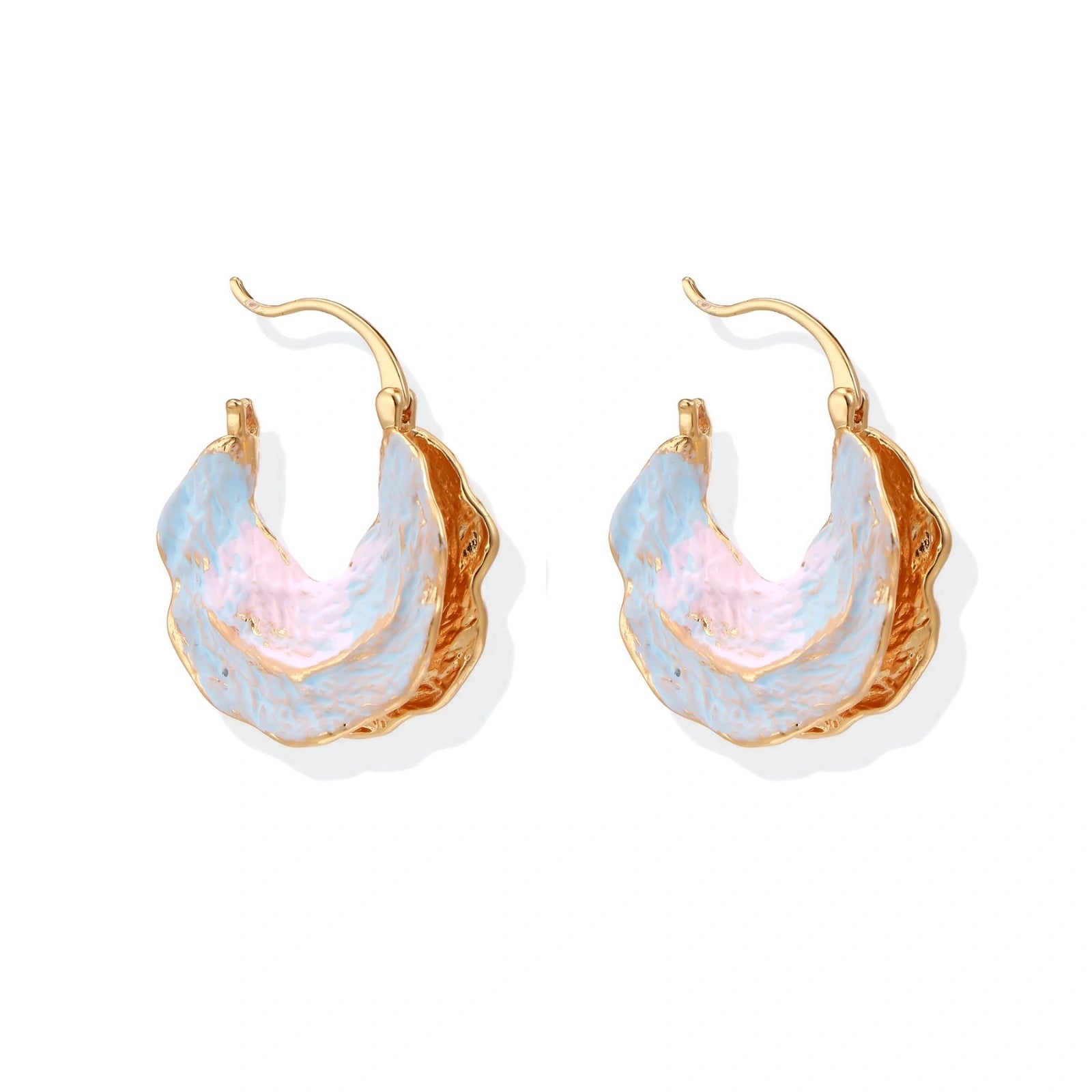 Model wearing Tide Pool Hoops