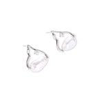 Model wearing Pearl Teardrop Earrings