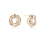 Model wearing Sunburst Pearl Studs