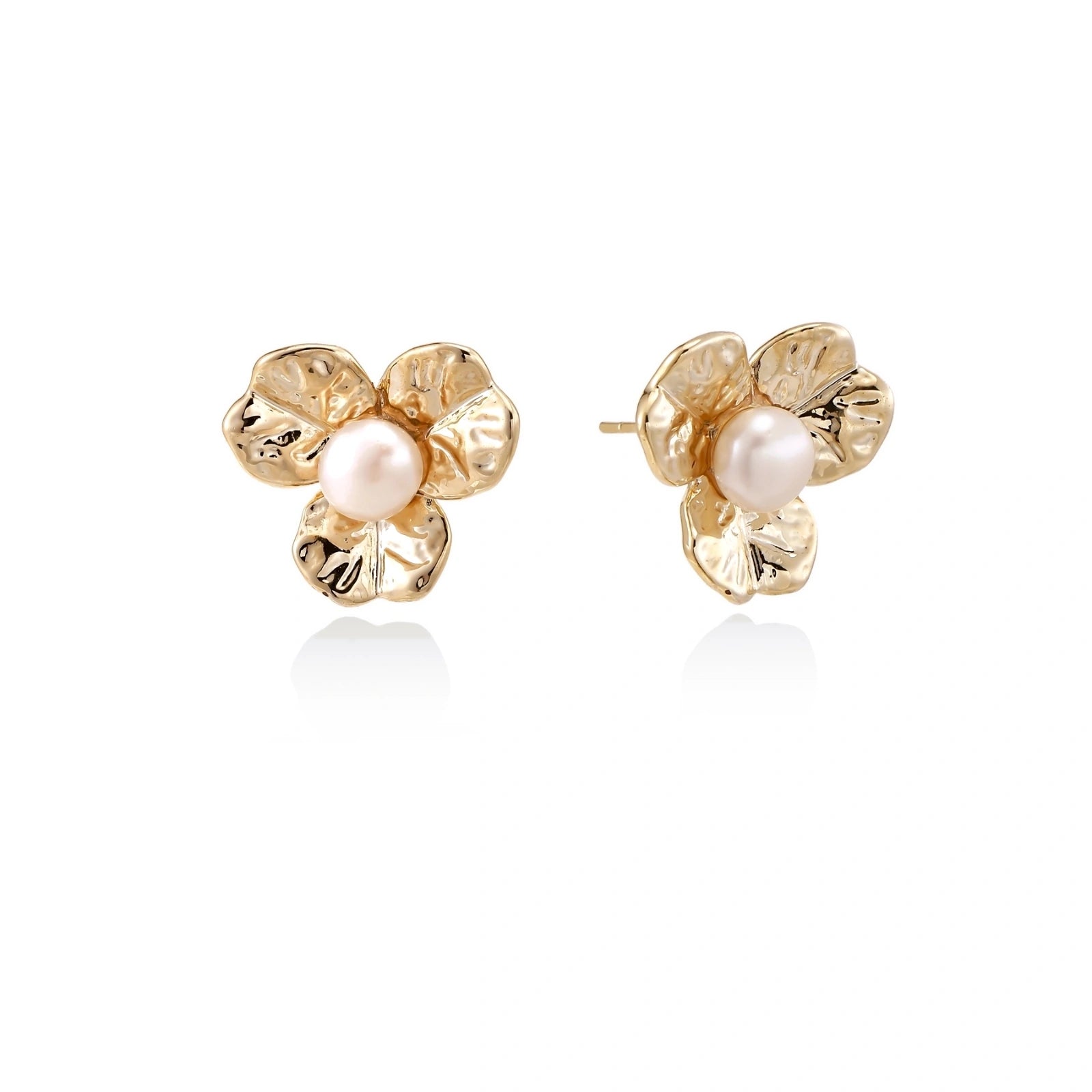 Model wearing Bloom Pearl Studs