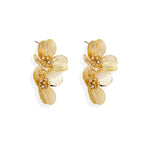 Model wearing Golden Bloom Double Earrings