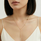 Model wearing Love Letter Lariat
