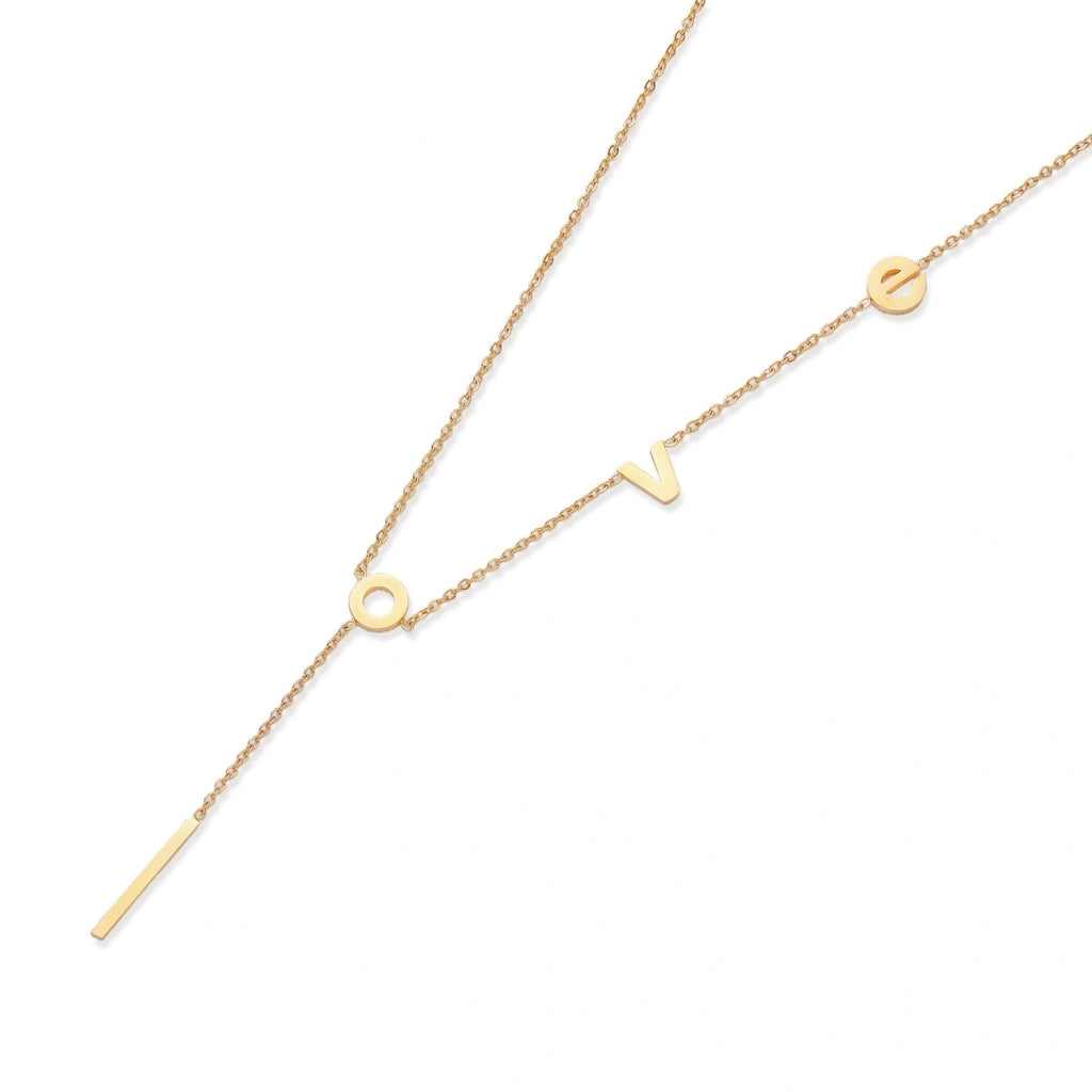 Model wearing Love Letter Lariat