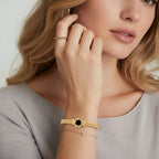 Eclipse Mesh Bracelet worn on the wrist