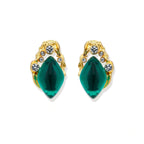 Model wearing Emerald Mystique Studs