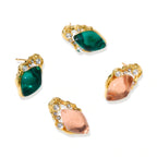 Model wearing Emerald Mystique Studs