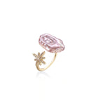 Starlit Pearl Dreams Ring worn on the hand