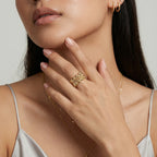 Golden Rope Sculpture Ring ring product detail view 6