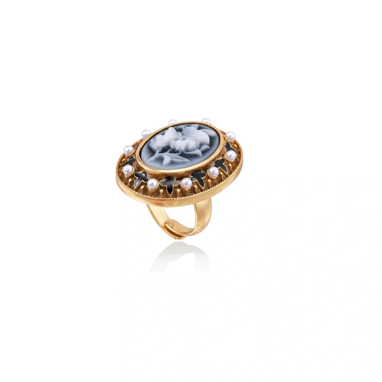 Victorian Rose Cameo Ring ring product detail view 4