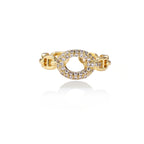 Golden Chain Statement Ring ring product detail view 3