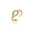 Golden Chain Statement Ring ring product detail view 2
