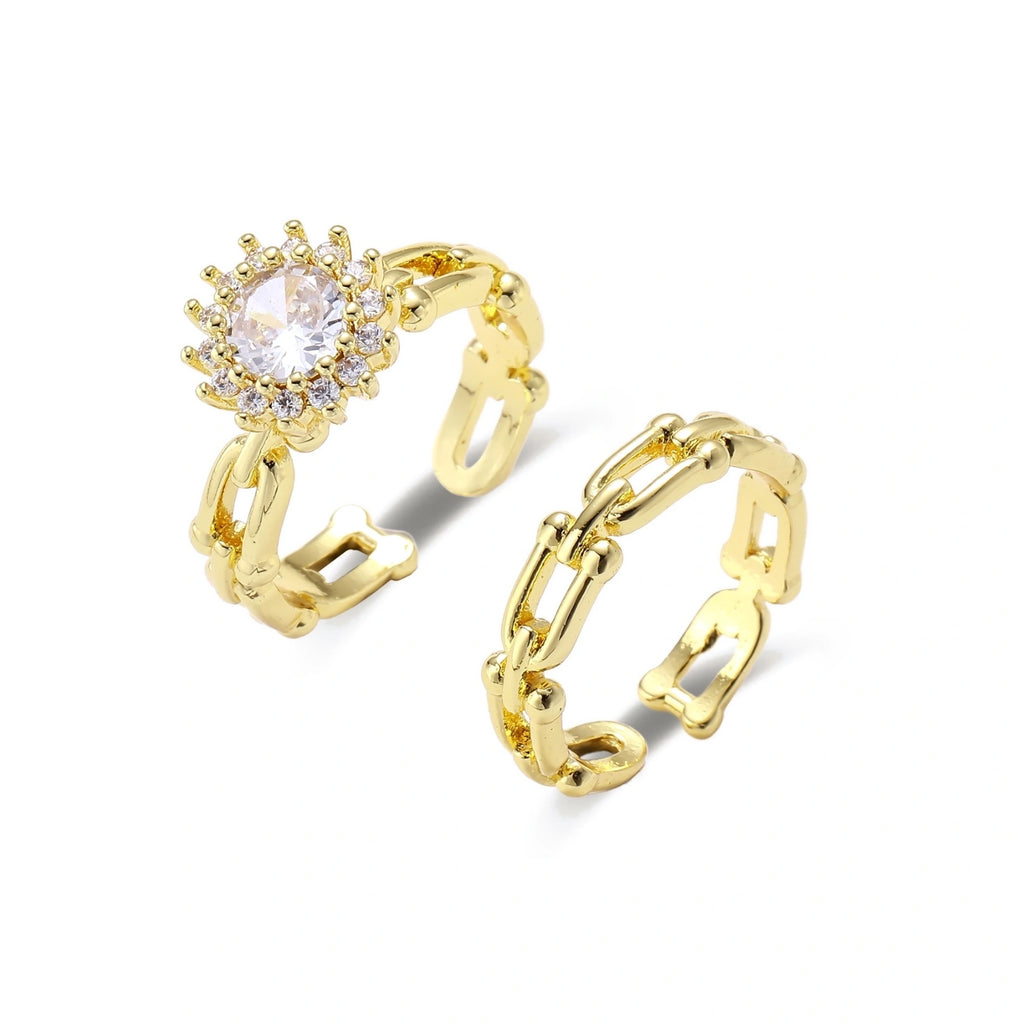 Golden Hour Chain Ring Set ring product detail view 3