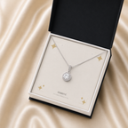 White gold eternal hope necklace in a two-tone standard gift box
