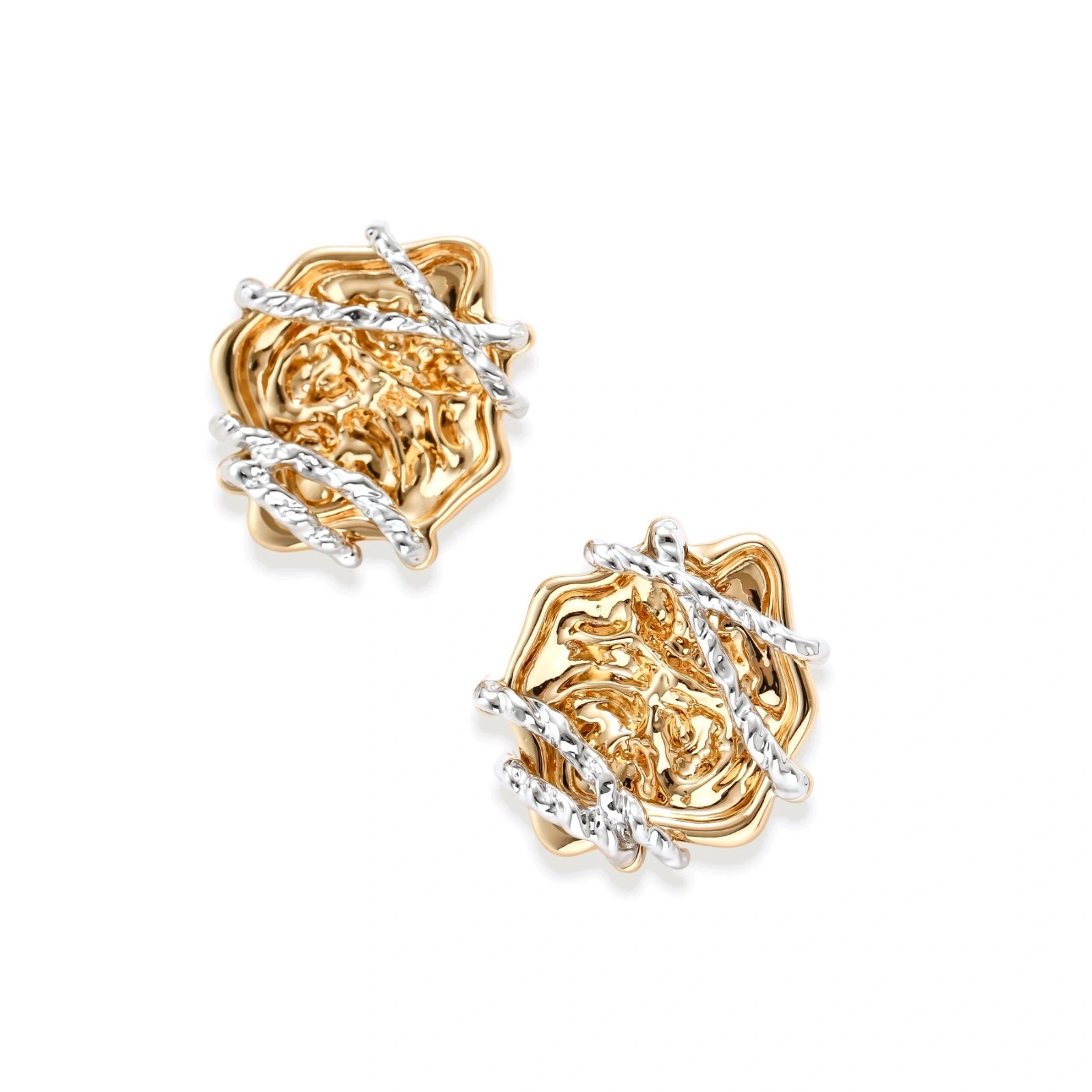 Model wearing Rose Bloom Studs