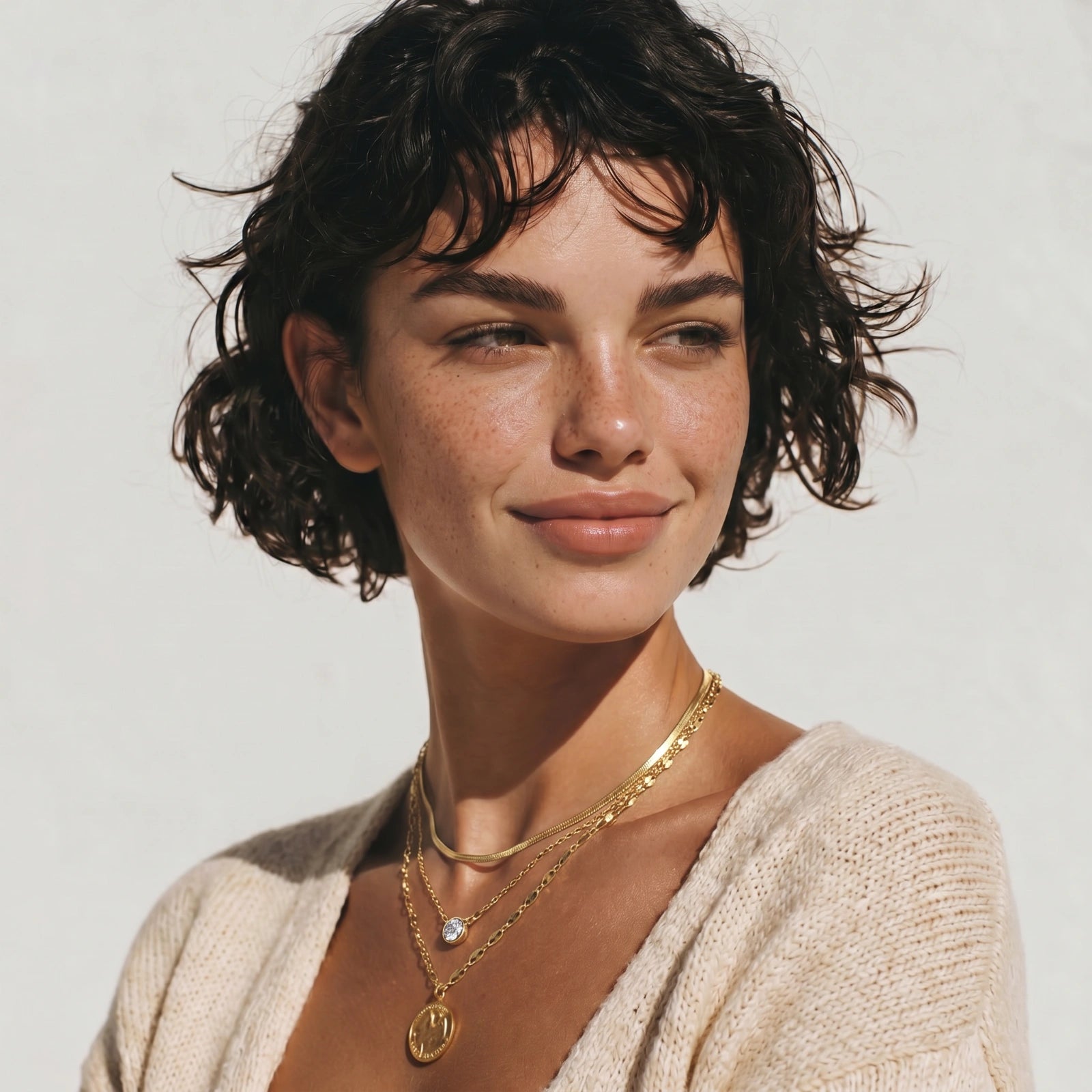 Model wearing Golden Hour Layers