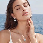 Model wearing Halo Dreams Necklace