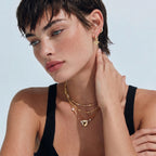 Model wearing Golden Minimalist Chain