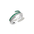 Emerald Layers Ring worn on the hand