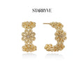 Bloom Filigree Hoops with STARRYVE logo