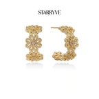 Bloom Filigree Hoops with STARRYVE logo