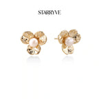 Bloom Pearl Studs with STARRYVE logo