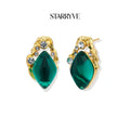 Emerald Mystique Studs with STARRYVE logo