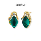 Emerald Mystique Studs with STARRYVE logo