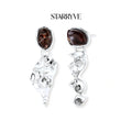 Fluid Art Drop Earrings with STARRYVE logo