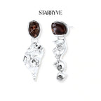 Fluid Art Drop Earrings with STARRYVE logo