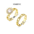 Golden Hour Chain Ring Set with STARRYVE logo