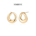 Golden Loop Studs with STARRYVE logo