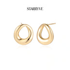 Golden Loop Studs with STARRYVE logo