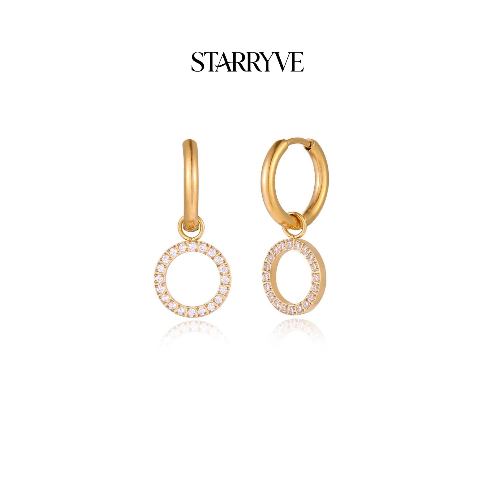 Halo Circle Hoops with STARRYVE logo