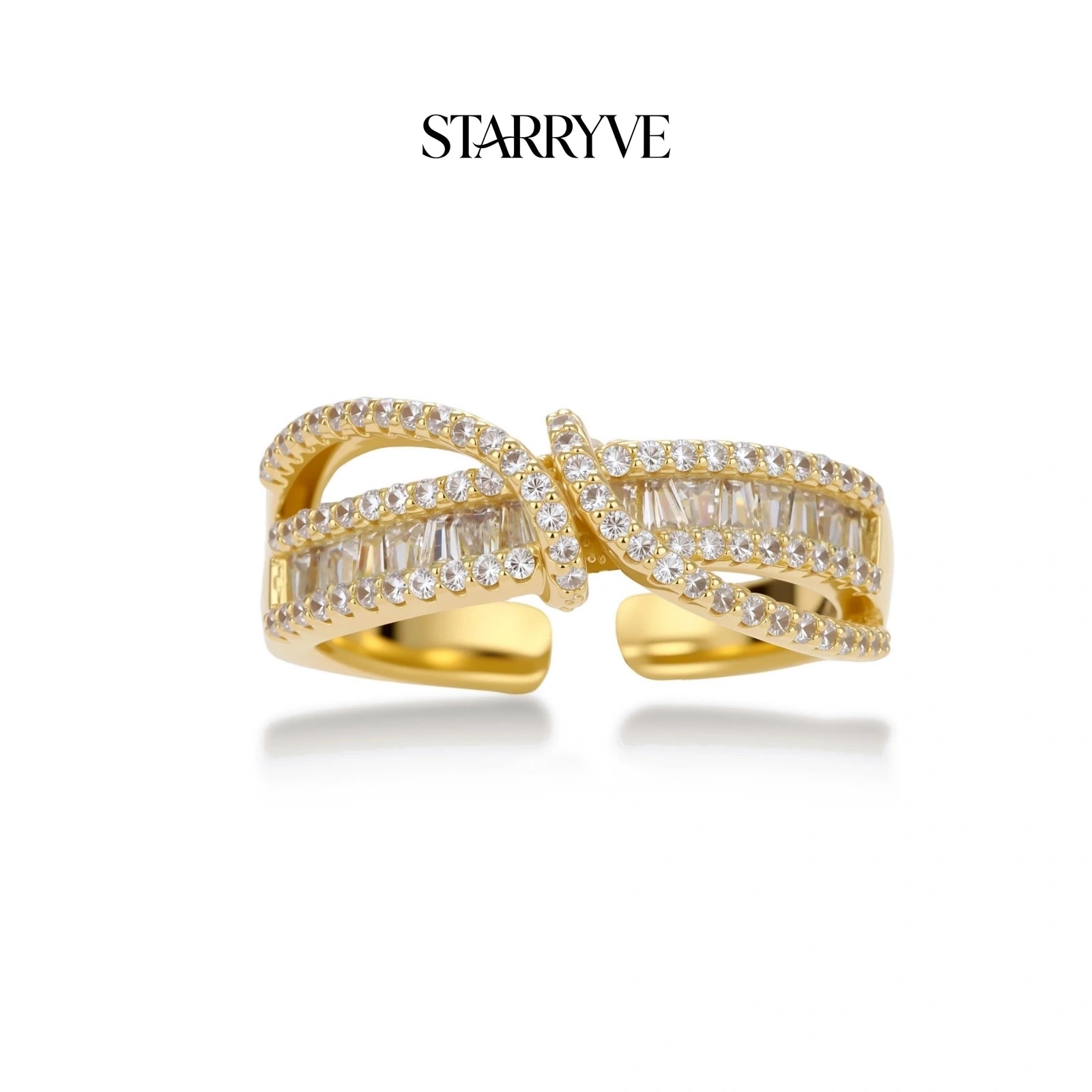 Infinity Twist Ring with STARRYVE logo