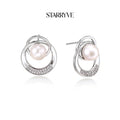 Pearl Orbit Studs with STARRYVE logo