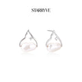Pearl Teardrop Earrings with STARRYVE logo