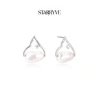 Pearl Teardrop Earrings with STARRYVE logo